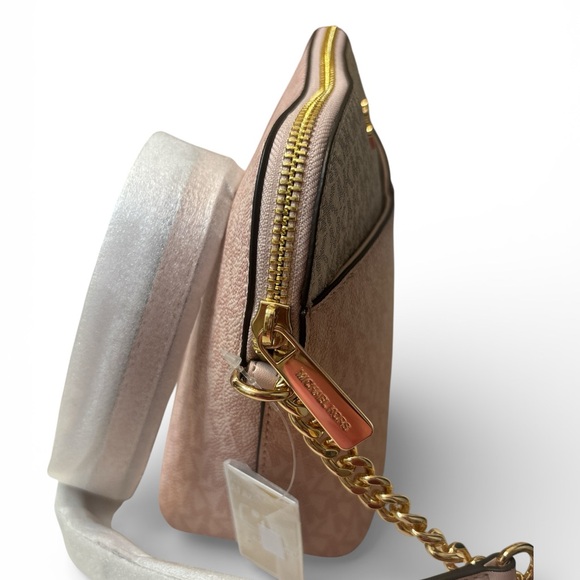 Michael Kors Jet Set Travel Medium Color-Block Signature Logo Crossbody Bag - Picture 4 of 6